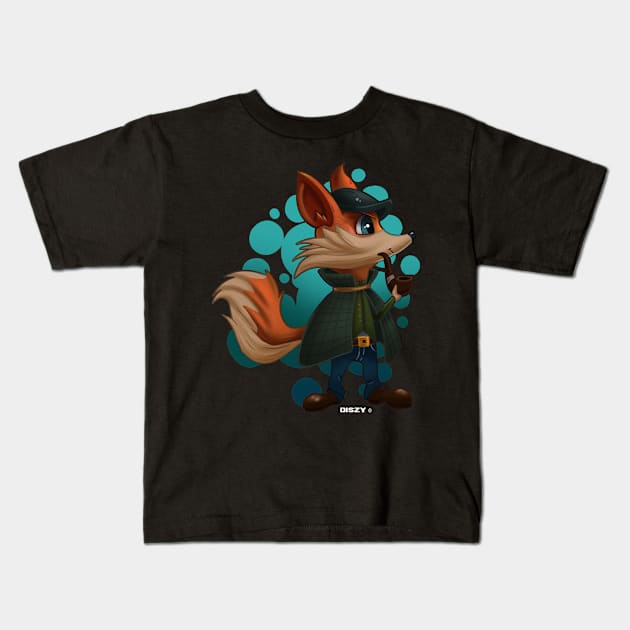 Detective Fox Private Investigator Kids T-Shirt by Schimmi